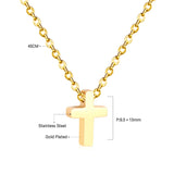 ASON – colliers avec pendentifs croisés Rolo cubains, chaînes à maillons de 45cm, couleur or, ras du cou, bijoux cadeaux de fête pour femmes, meilleure vente 