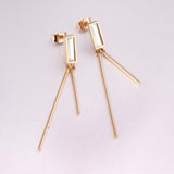 Long Drop Earring For Women Square Gold Color Stainless Steel Christmas Dnagle Earrings Fashion Jewelry pendientes