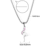 ASON – collier avec pendentif oiseau couleur or, ras du cou en acier inoxydable, Non allergique, bijoux à la mode, accessoire cadeau de fête 