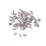 ASON 100 pc/Lot perles d'extrémité de goutte d'eau en acier inoxydable 316L pour bricolage prolongateur chaîne pendentif fabrication de bijoux résultats accessoires