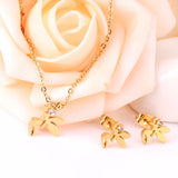 Fashion Jewelry Sets Stainless Steel  Pendant Necklace Earrings Sets For Women Accessories Jewelry