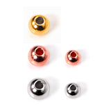 ASON 100Pcs/Lot 316L Stainless Steel Spacer Beads Loose Ball Silver Gold Rose Gold Color DIY Necklace Bracelet Jewelry Making