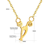 Animal Pattern Pendant Gold Color Necklace For Men Women Jewelry Stainless Steel Chain Necklaces Collares Collier