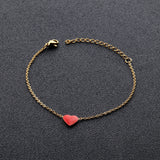 Breloque coeur rouge couleur or Pulseras 2020 bracelets pour Femme de mode femmes chaîne Bracelet bijoux accessoires