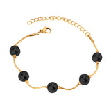 ASON pulseras ajustables con cadena de perlas de imitación, brazaletes para mujer, extensor de acero inoxidable de Color dorado, regalo de joyería de moda