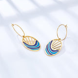 Boucles d'oreilles romantiques en acrylique pour femmes, Bijoux de vacances, pendentif géométrique en forme de cœur, style Boho Vintage, Bijoux féeriques