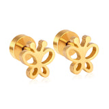 Cute Insect Flower small Earrings Stainless Steel Christmas Stud Earring Sets For Women Jewelry Earings brincos