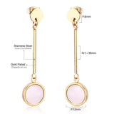 Korean Shell Long Drop Dangle Earring 2020 Gold Stainless Steel Earings For Women Fashion Jewelry pendientes brinco