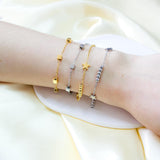 Pulseras bohemias clásicas para mujer, cadenas de cuentas, joyería de muñeca para mujer, dijes de estrella chapados en oro de diseño Simple Mis pedidos 