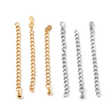 ASON 10 unids/lote conector de cadena de acero inoxidable 5mm alargar la cadena Color oro plata pulsera collar accesorio de joyería DIY