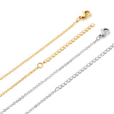 ASON 10Pcs/lot Stainless Steel 45cm+5cm Extension Chain Link Ladies Necklace Jewelry Accessories Gold Silver Color Long Necklace