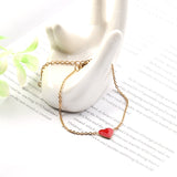 Red Heart Charm Gold Color Pulseras 2020 Fashion Bracelets For Femme Women Chain Bracelet  Jewellery accesorios