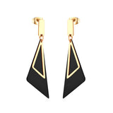 ASON 316L Stainless Steel Charming Geometric Dangle Earrings Gold Color Triangle Drop Earring for Women Accessories Jewelry