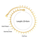 ASON Tassel Accessories Chains Simple Fashion Anklet Gold Color Stainless Steel For Women Summer Beach On Foot Jewelry