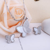 ASON mignon papillon pendentif Collier Collier fête en acier inoxydable couleur or colliers Collier ras du cou femmes accessoires 