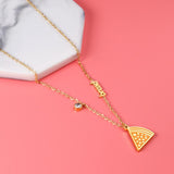 316L Stainless Steel Gold Bread Bus Vegetable Pendant Necklaces For Women With Free Chain Crystal Necklace collares