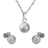 ASON – ensemble de bijoux de mariage pour femmes, en acier inoxydable 316L, doré, collier gommage, pendentif, petites boucles d'oreilles