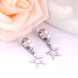 ASON Fashion 2022 Statement Drop Dangle Star Earrings for Women Stainless Steel Hanging Earring Set for Female Jewelry