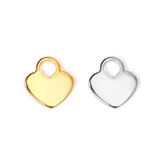 ASON 100 pcs/lot pendentif coeur en acier inoxydable pendentif coeur d'amour couleur or argent pour collier Bracelet fournitures de fabrication de bijoux