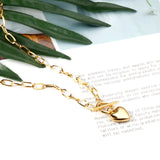 Heart Pendant 316L Stainless Steel Link Chain Necklace For Women Choker Collar Accessories Christmas Party Gift