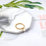 ASON Trendy Shell Charm Ring Gold Color 316L Stainless Steel Rings Unusual Fashion Jewelry for Women Gift Accessories