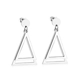 ASON Stainless Steel Stylish Geometric Dangle Earrings Gold Color Drop Earring for Women Accessory Fashion Jewelry Piercing