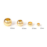 ASON 100 unids/lote oro/plata Color cuentas espaciadoras de acero inoxidable bola suelta para collar pulsera DIY suministros de joyería