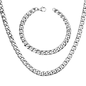 Necklace + Bracelet Chic Jewelry Set Made Of Stainless Steel