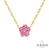 ASON fleur argile pendentif colliers en acier inoxydable 12 couleurs en gros chaîne bijoux femme fête colliers de mariage