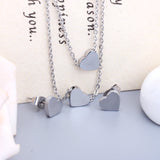 ASON Stainless Steel Double Heart Pendants Women Choker Necklaces Gold Color Multialyer Chains Necklace Party Gift Jewelry