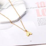 ASON Gold Color Lovely Castle Pendant Necklace with Cubic Zirconia Stainless Steel Choker for Women Men Fashion Jewelry