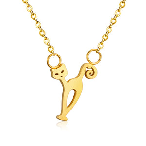 Animal Pattern Pendant Gold Color Necklace For Men Women Jewelry Stainless Steel Chain Necklaces Collares Collier