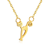 Collier avec pendentif motif Animal, couleur or, bijoux pour hommes et femmes, chaîne en acier inoxydable