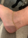 ASON Tassel Accessories Chains Simple Fashion Anklet Gold Color Stainless Steel For Women Summer Beach On Foot Jewelry