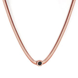 Jewlery Collar Love 10MM Round Pendants Necklaces Rose Gold Stainless Steel 6mm Width Chains Necklace For Women set