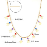 Aesthetic Bohemia Chains Collier For Women Summer Fresh Red Blue Bead Chains Colorful Necklace For Party Jewelry