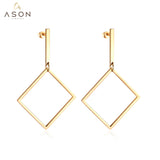 ASON boucles d'oreilles pour femmes couleur or géométrie balancent boucles d'oreilles en acier inoxydable accessoires Bijoux fête livraison directe cadeau 