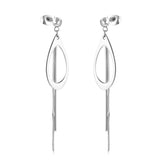 ASON Korean Style Dangle Earrings Anti-allergy Stainless Steel for Women Tassel Water Drop Earring Lovely Jewelry Gift