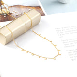 Collier avec pendentif étoile en acier inoxydable, 40 + 5cm, bijoux pour femmes, chaînes, accessoires de fête, tendance 2020