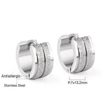 Punk Style Male Earrings Thick Hoop Earrings For Women серьги Jewelry Circle Office Female Earrings 12pair/lot Matt