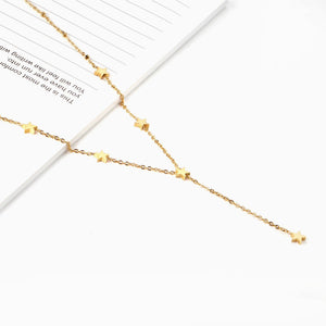 ASON – joli collier avec pendentif étoile en acier inoxydable, couleur or, accessoires ras du cou à la mode pour femmes, bijoux cadeau de fête 