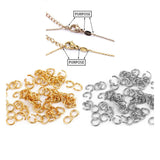 ASON 1000 pcs/Lot anneaux de saut anneaux fendus connecteur en acier inoxydable couleur or pour bricolage collier Bracelet fabrication de bijoux en gros 