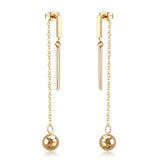 ASON Long Line Link Chain Imitation Pearl Dangle Earrings for Women Gold Color Cross Earrings Female Bijoux Pendientes