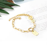 ASON – Bracelet à breloques avec visage souriant en acier inoxydable 316L, avec pendentif porte-bonheur, bijoux pour femmes 