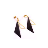 ASON 316L Stainless Steel Charming Geometric Dangle Earrings Gold Color Triangle Drop Earring for Women Accessories Jewelry