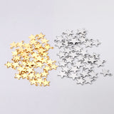 ASON 100 unids/lote dijes de estrellas 316L colgante de estrellas de acero inoxidable Color dorado y plateado con agujeros para suministros de joyería DIY