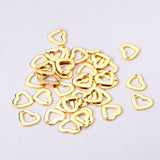 ASON 100 Pcs/Lots breloque coeur creux avec trous pendentif en acier inoxydable 316L pour collier Bracelet fournitures de fabrication de bijoux