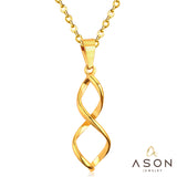 ASON – colliers élégants en acier inoxydable, couleur or, chaîne avec pendentif, pour hommes et femmes, ras du cou, accessoires cadeaux de fête, bijoux 