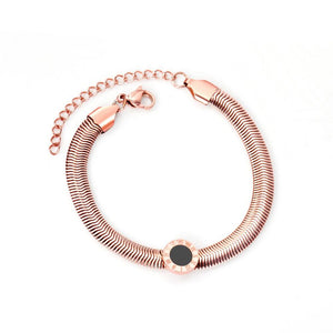 Pulsera de 16cm + 5cm para mujer, dijes de "amor", pulseras y brazaletes de cadenas de eslabones de oro rosa de acero inoxidable 2021 