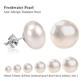 ASON Mix Size Earring Set Stainless Steel 6pairs/box Pink White Freshwater Pearl Stud Earrings Female Bioux Daily Wear